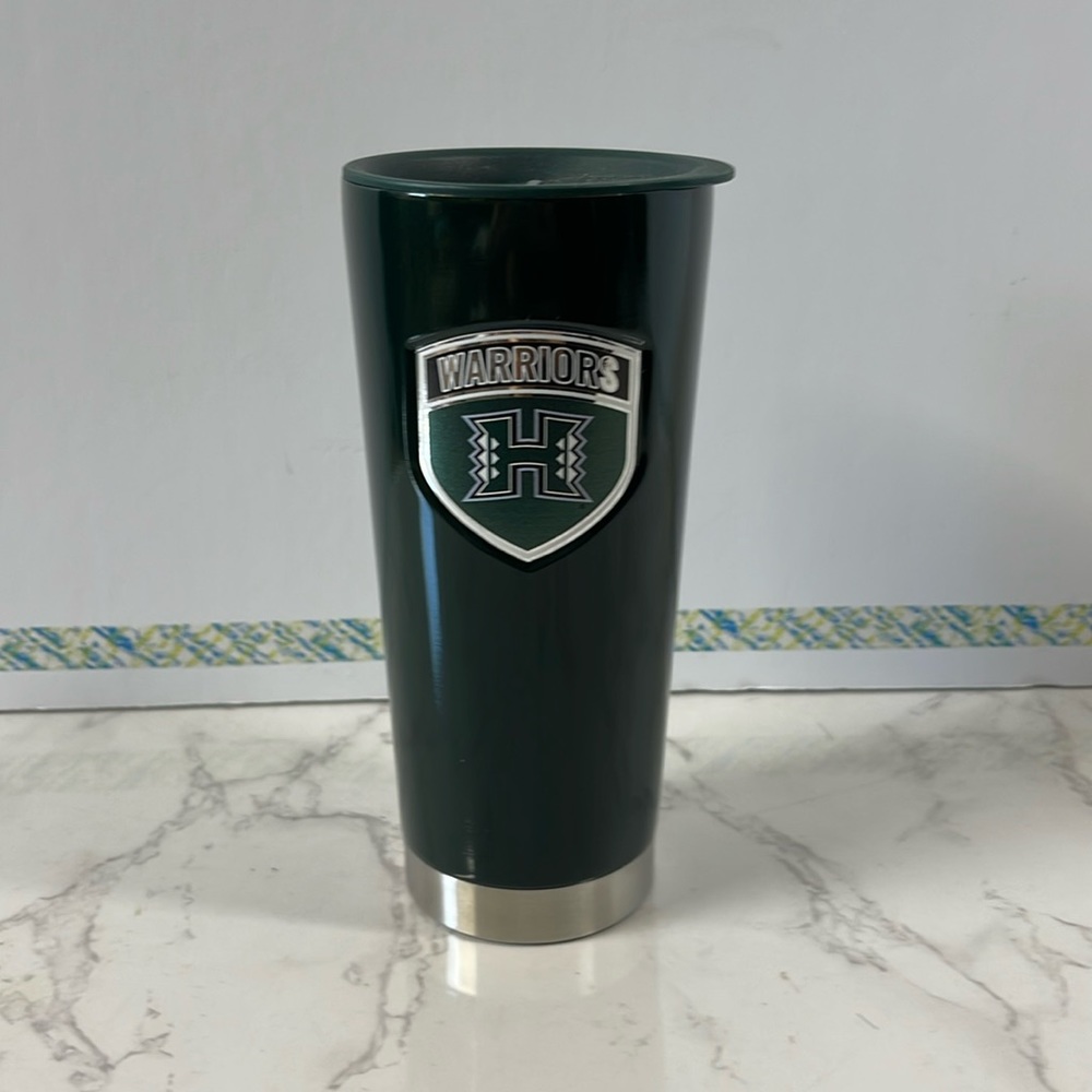 University of Hawaii Warrior, 18oz Stainless Steel tumbler with cover